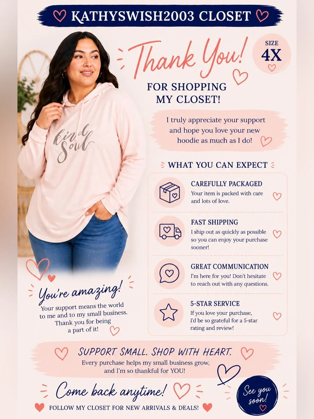 TORRID KIND SOUL LIGHT PINK HACCI HOODIE